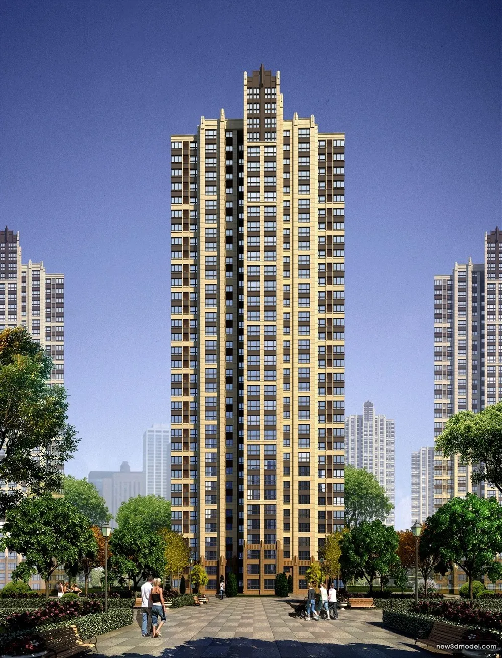 3D Models of Commercial Building – Exterior 3D Scenes – 867 – VRAY