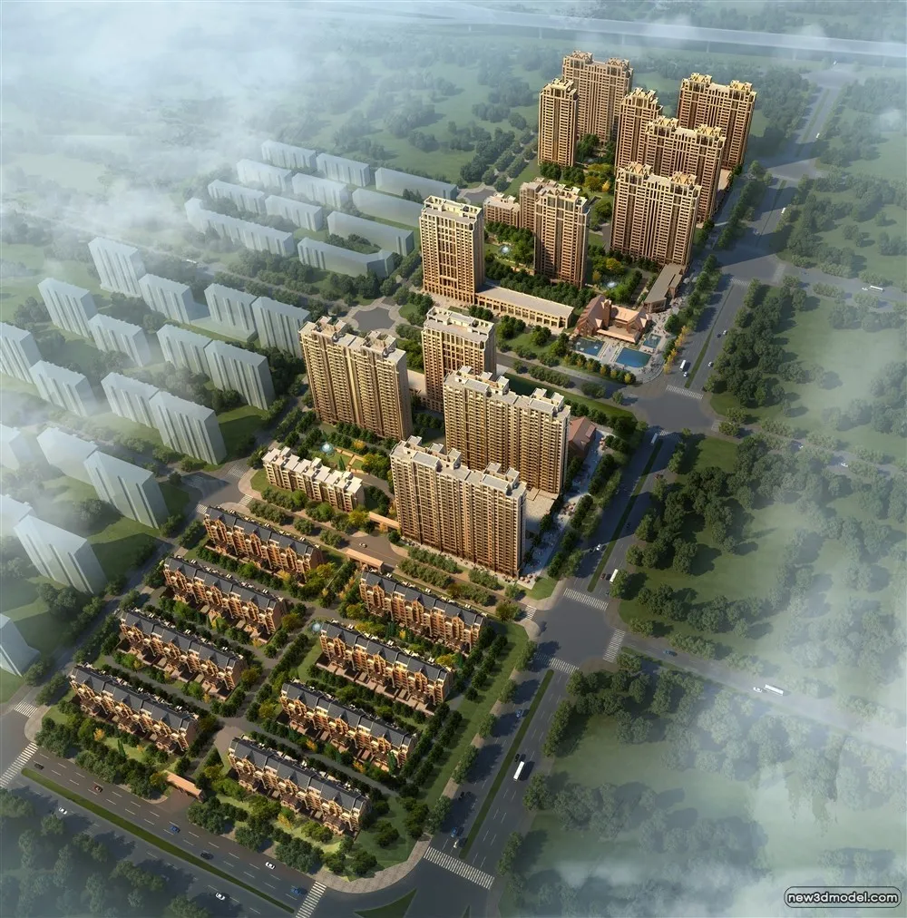 3D Models of Commercial Building – Exterior 3D Scenes – 868 – VRAY