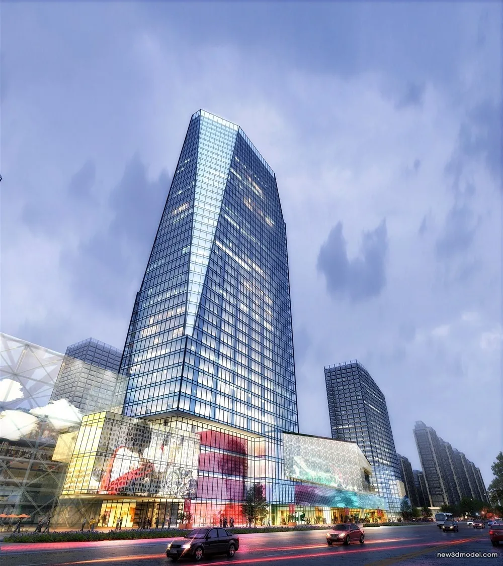 3D Models of Commercial Building – Exterior 3D Scenes – 874 – VRAY