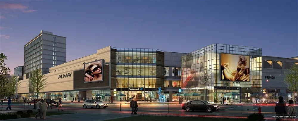 3D Models of Commercial Building – Exterior 3D Scenes – 886 – VRAY