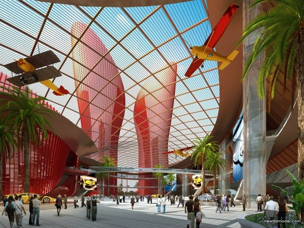 3D Models of Commercial Building – Exterior 3D Scenes – 891 – VRAY