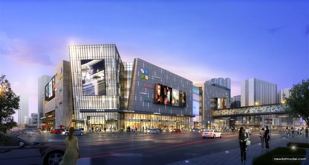 3D Models of Commercial Building – Exterior 3D Scenes – 893 – VRAY