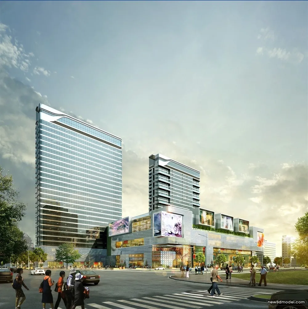 3D Models of Commercial Building – Exterior 3D Scenes – 895 – VRAY