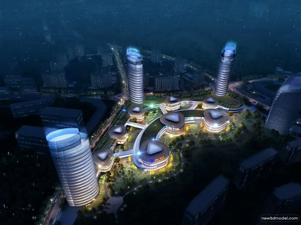 3D Models of Commercial Building – Exterior 3D Scenes – 897 – VRAY