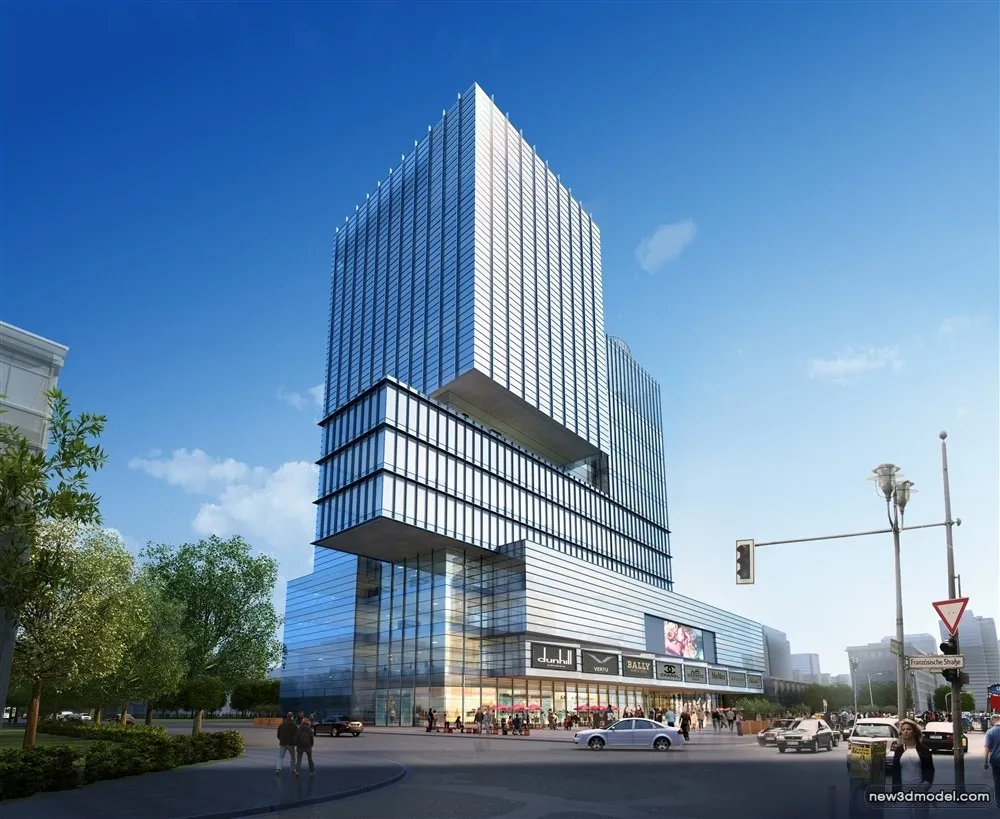 3D Models of Commercial Building – Exterior 3D Scenes – 901 – VRAY