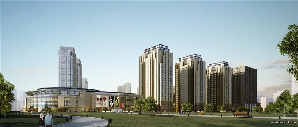 3D Models of Commercial Building – Exterior 3D Scenes – 904 – VRAY