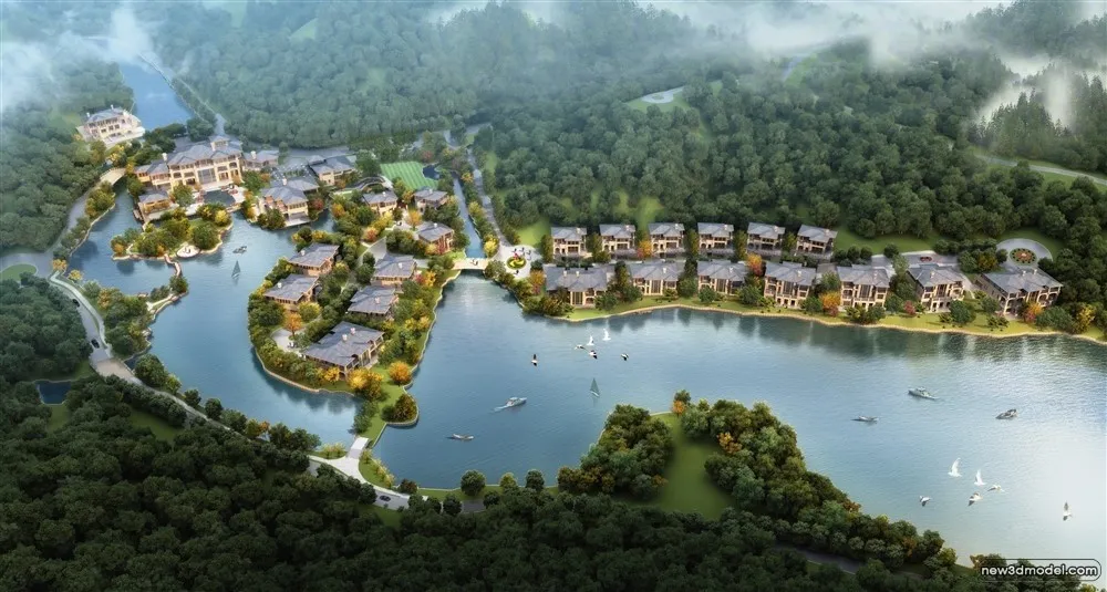 3D Models of Commercial Building – Exterior 3D Scenes – 907 – VRAY