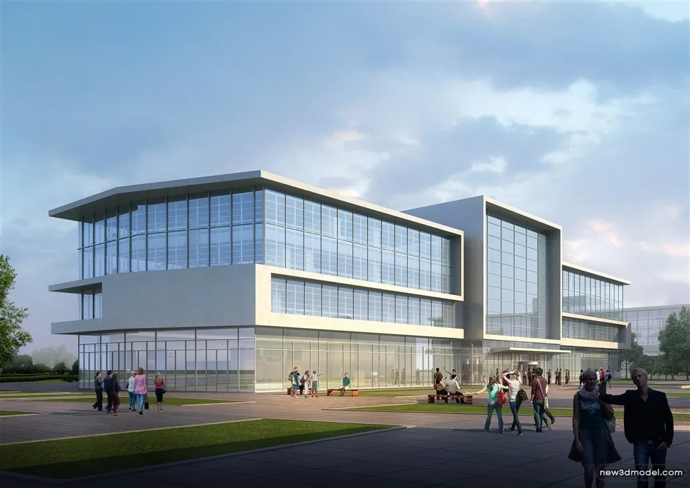 3D Models of Commercial Building – Exterior 3D Scenes – 910 – VRAY