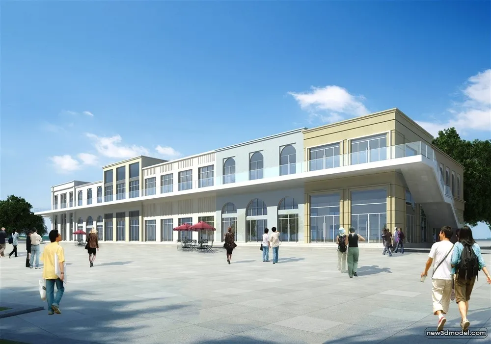 3D Models of Commercial Building – Exterior 3D Scenes – 911 – VRAY