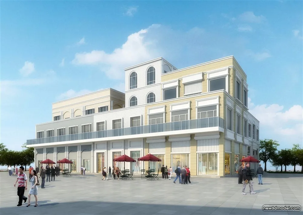 3D Models of Commercial Building – Exterior 3D Scenes – 914 – VRAY