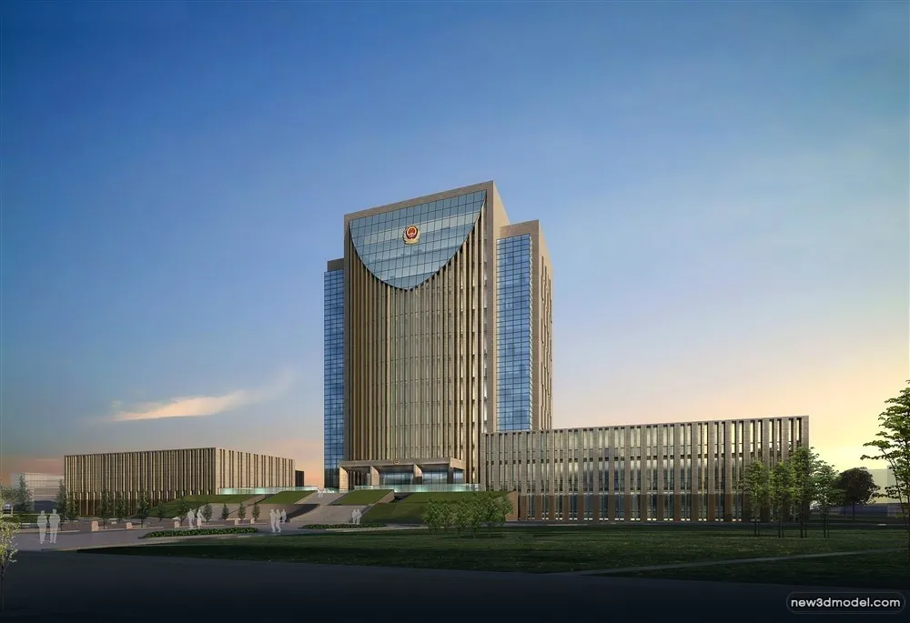 3D Models of Commercial Building – Exterior 3D Scenes – 918 – VRAY