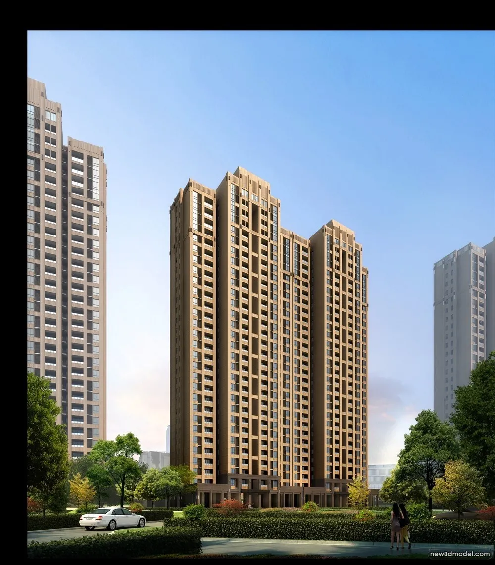 3D Models of Commercial Building – Exterior 3D Scenes – 920 – VRAY