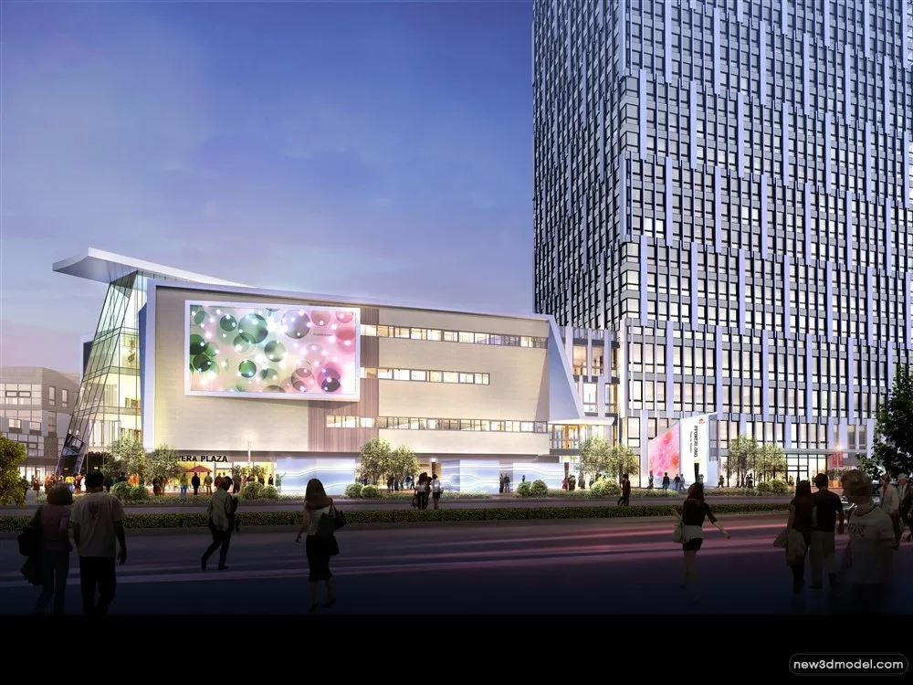 3D Models of Commercial Building – Exterior 3D Scenes – 921 – VRAY