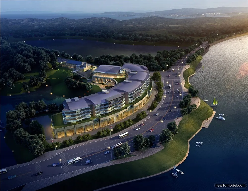 3D Models of Commercial Building – Exterior 3D Scenes – 922 – VRAY