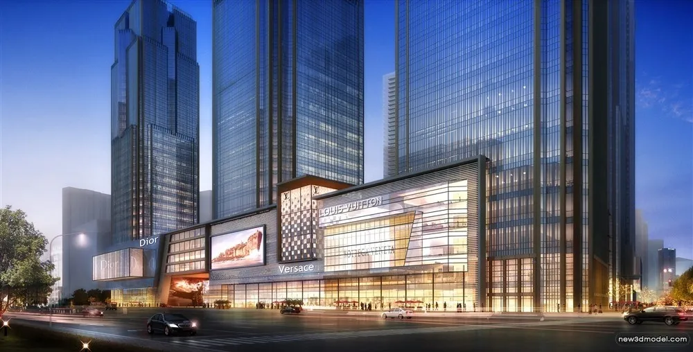 3D Models of Commercial Building – Exterior 3D Scenes – 924 – VRAY