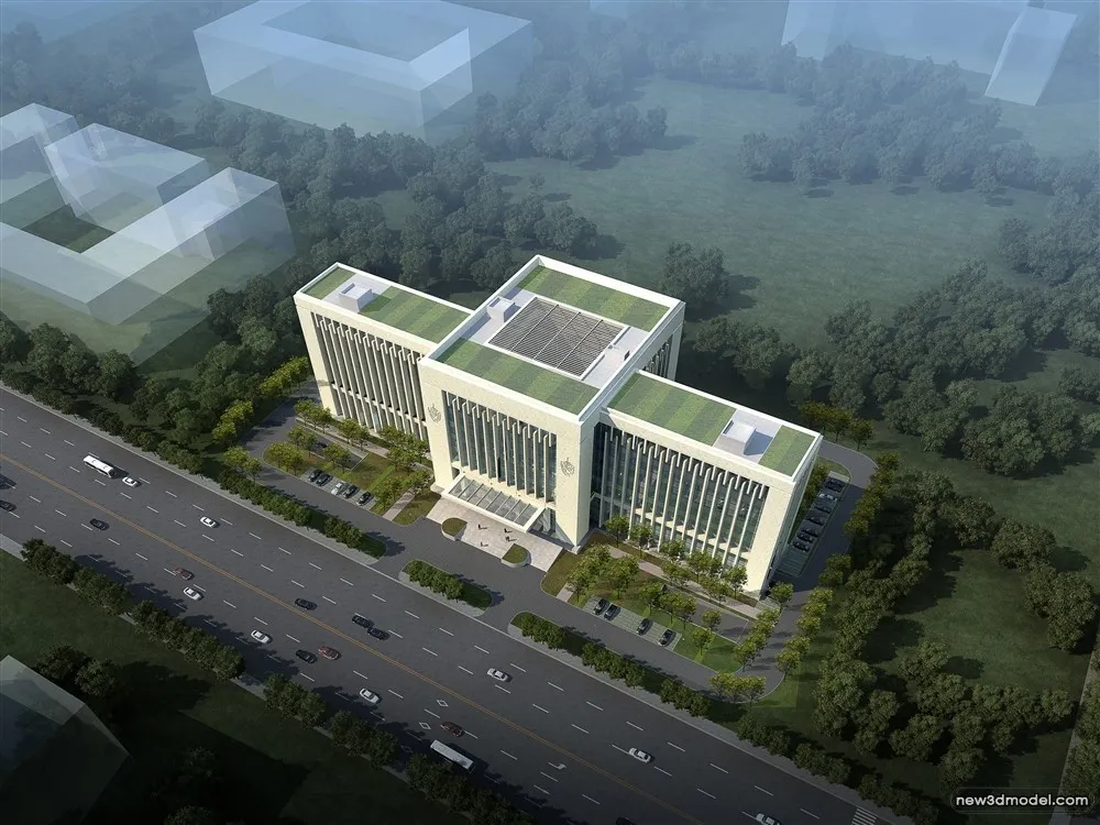 3D Models of Commercial Building – Exterior 3D Scenes – 930 – VRAY