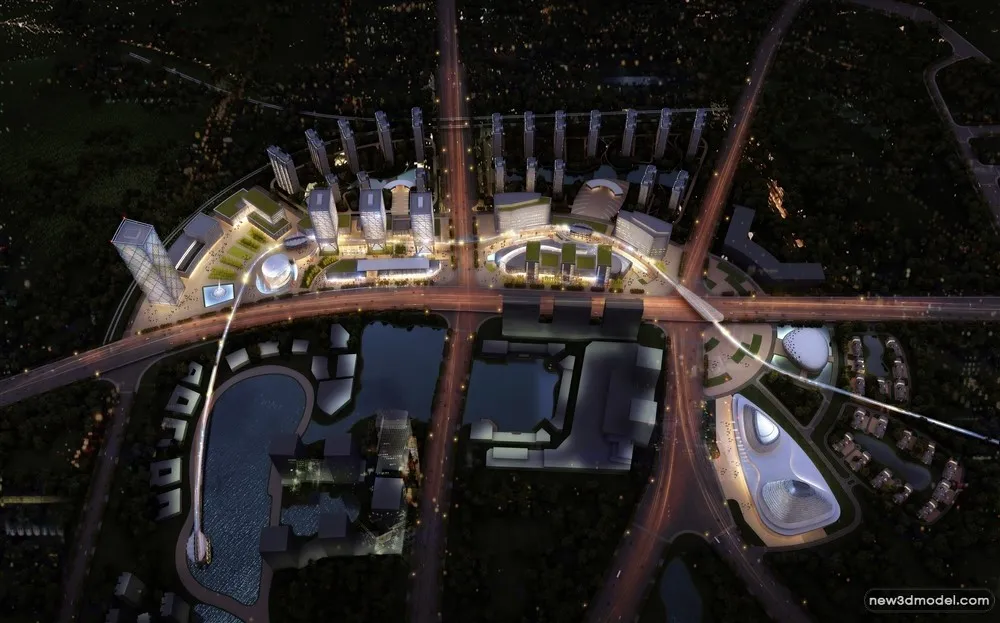 3D Models of Commercial Building – Exterior 3D Scenes – 932 – VRAY