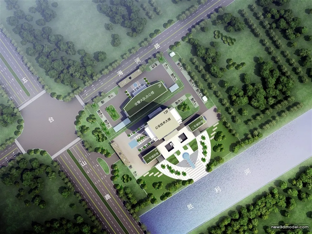 3D Models of Commercial Building – Exterior 3D Scenes – 935 – VRAY