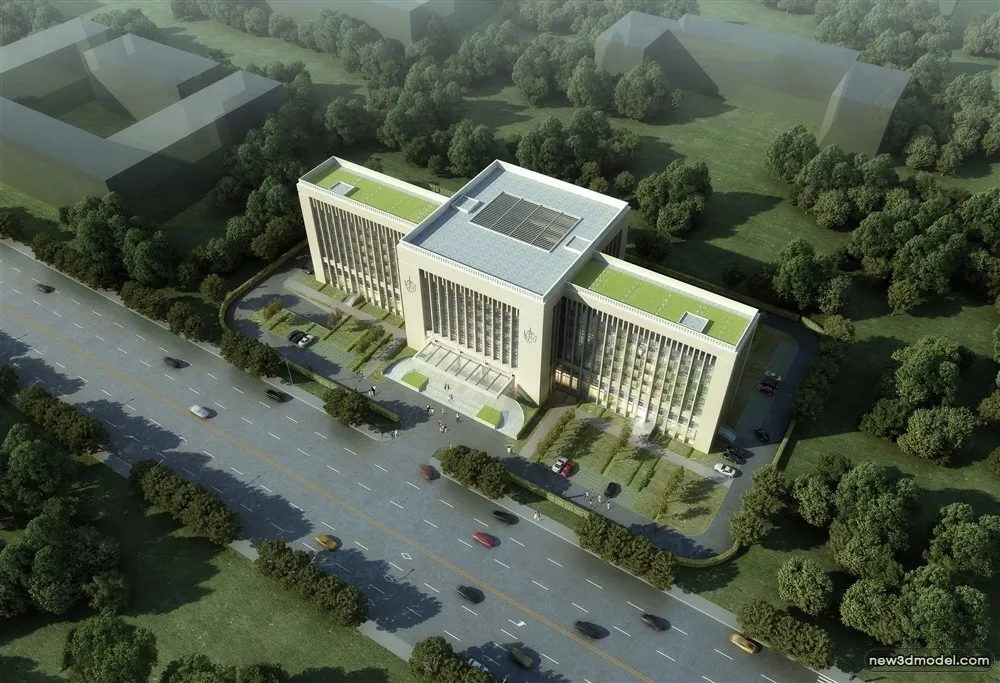 3D Models of Commercial Building – Exterior 3D Scenes – 938 – VRAY