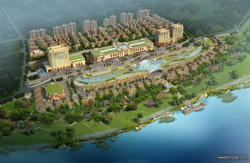 3D Models of Commercial Building – Exterior 3D Scenes – 939 – VRAY