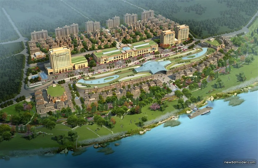 3D Models of Commercial Building – Exterior 3D Scenes – 940 – VRAY