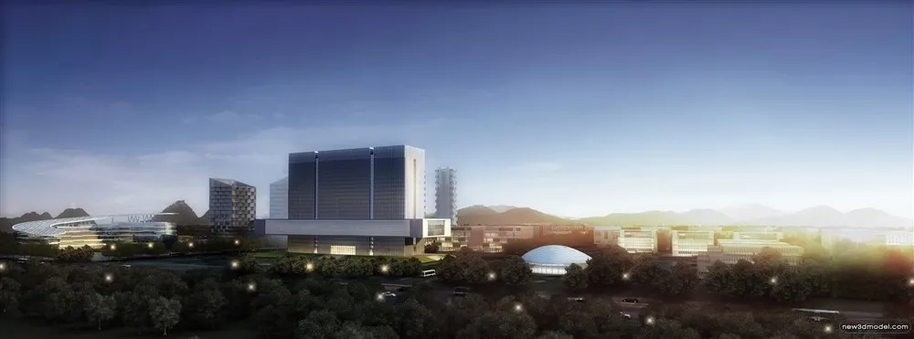 3D Models of Commercial Building – Exterior 3D Scenes – 941 – VRAY