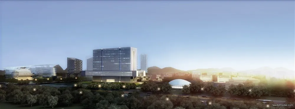 3D Models of Commercial Building – Exterior 3D Scenes – 946 – VRAY