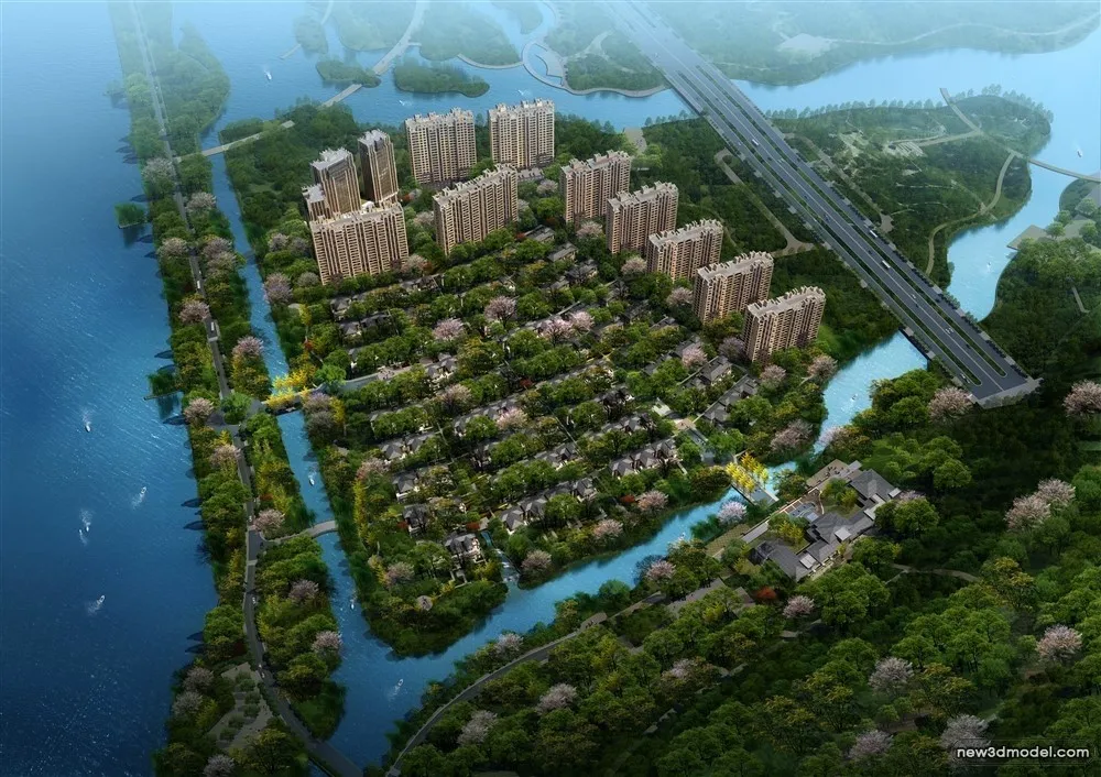 3D Models of Commercial Building – Exterior 3D Scenes – 949 – VRAY