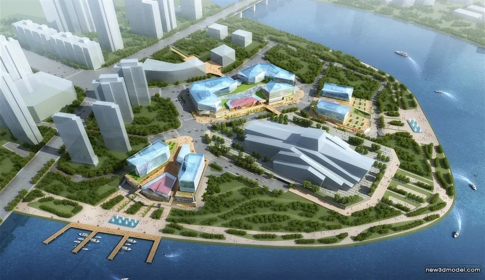 3D Models of Commercial Building – Exterior 3D Scenes – 950 – VRAY