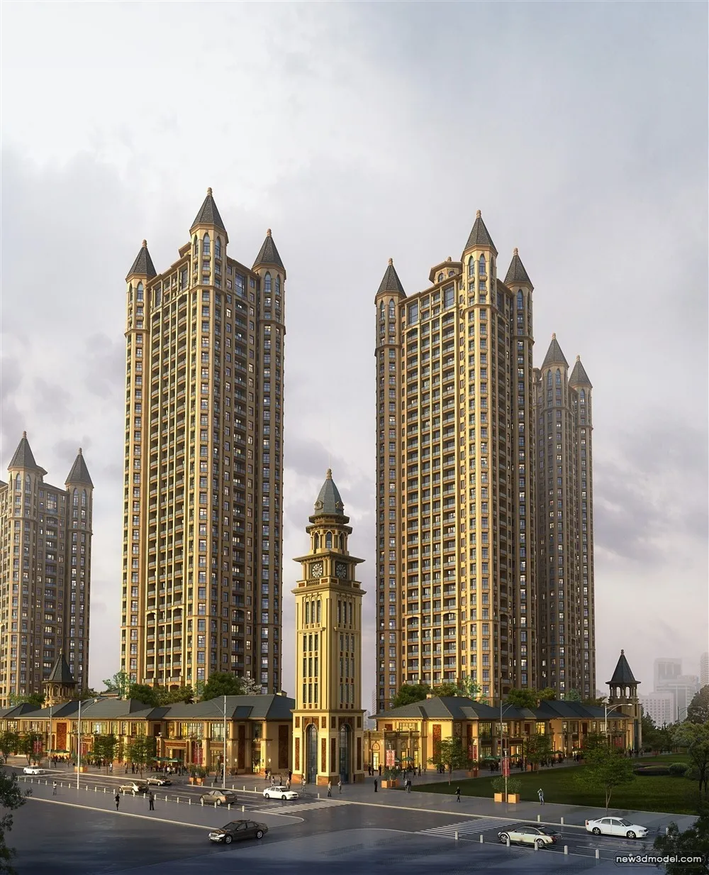 3D Models of Commercial Building – Exterior 3D Scenes – 951 – VRAY