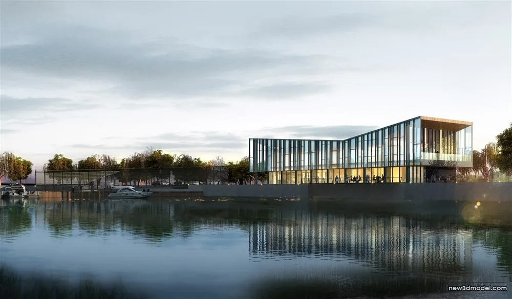 3D Models of Commercial Building – Exterior 3D Scenes – 955 – VRAY