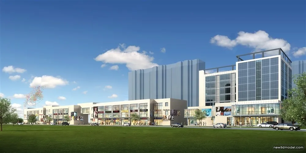 3D Models of Commercial Building – Exterior 3D Scenes – 958 – VRAY