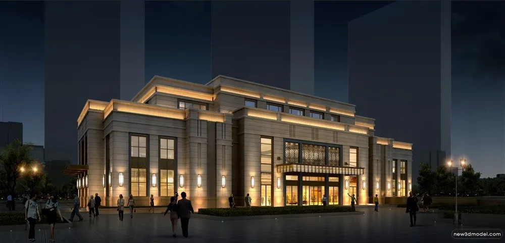 3D Models of Commercial Building – Exterior 3D Scenes – 959 – VRAY