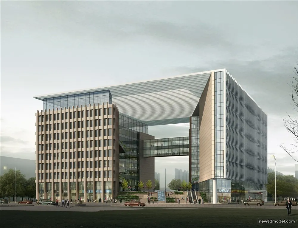 3D Models of Commercial Building – Exterior 3D Scenes – 961 – VRAY