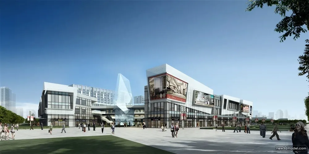 3D Models of Commercial Building – Exterior 3D Scenes – 968 – VRAY