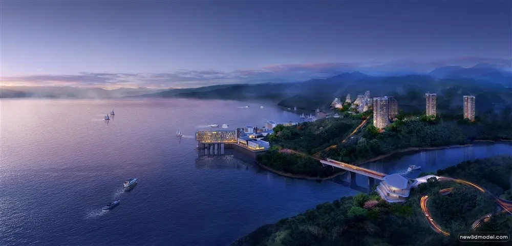 3D Models of Commercial Building – Exterior 3D Scenes – 969 – VRAY