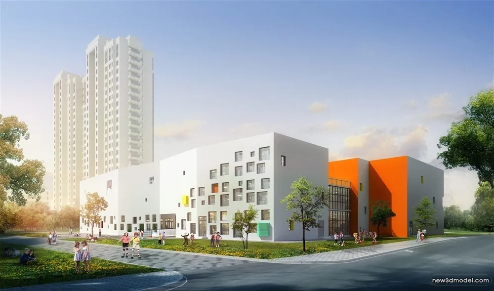 3D Models of Commercial Building – Exterior 3D Scenes – 970 – VRAY