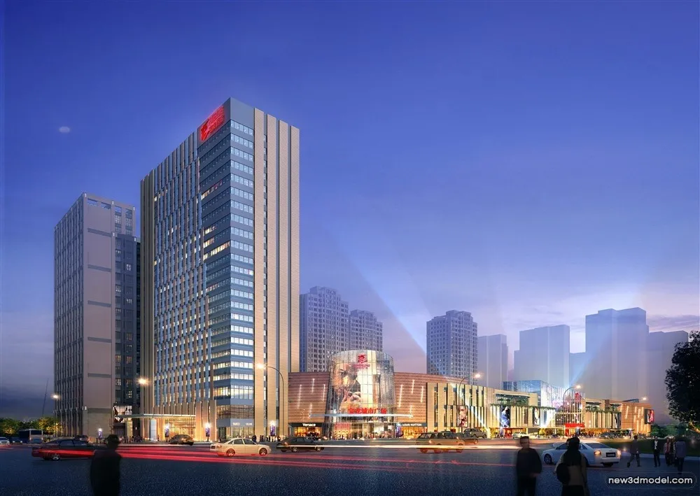 3D Models of Commercial Building – Exterior 3D Scenes – 972 – VRAY