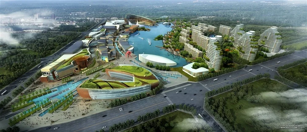 3D Models of Commercial Building – Exterior 3D Scenes – 979 – VRAY