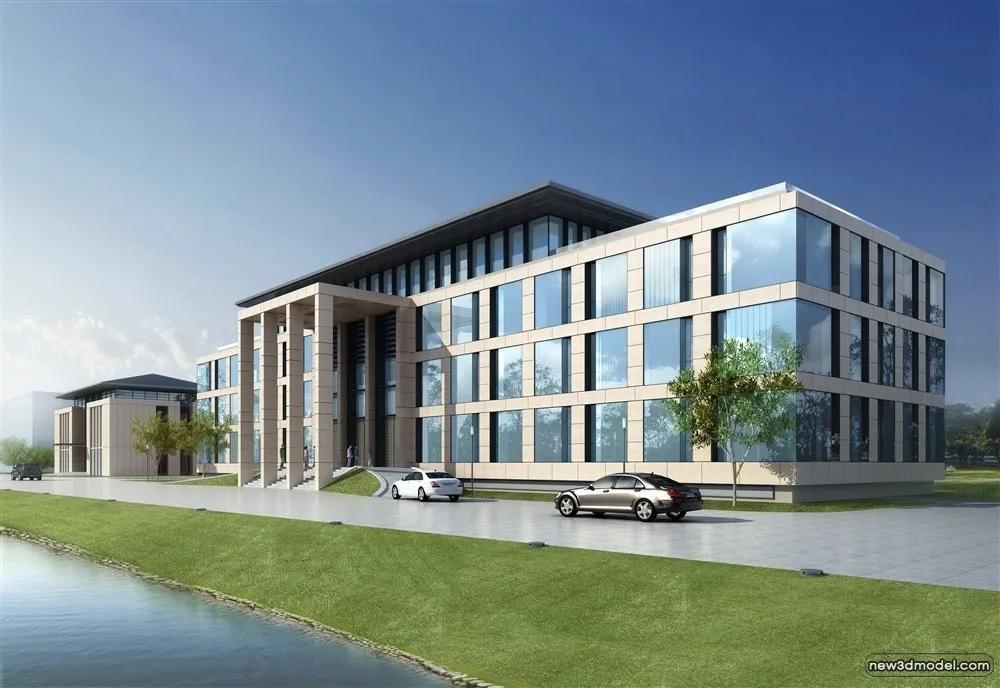 3D Models of Commercial Building – Exterior 3D Scenes – 981 – VRAY