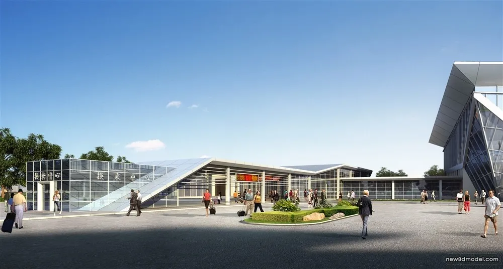 3D Models of Commercial Building – Exterior 3D Scenes – 984 – VRAY