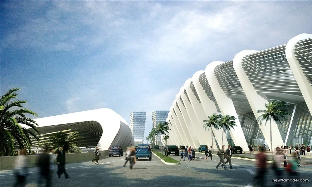 3D Models of Commercial Building – Exterior 3D Scenes – 987 – VRAY