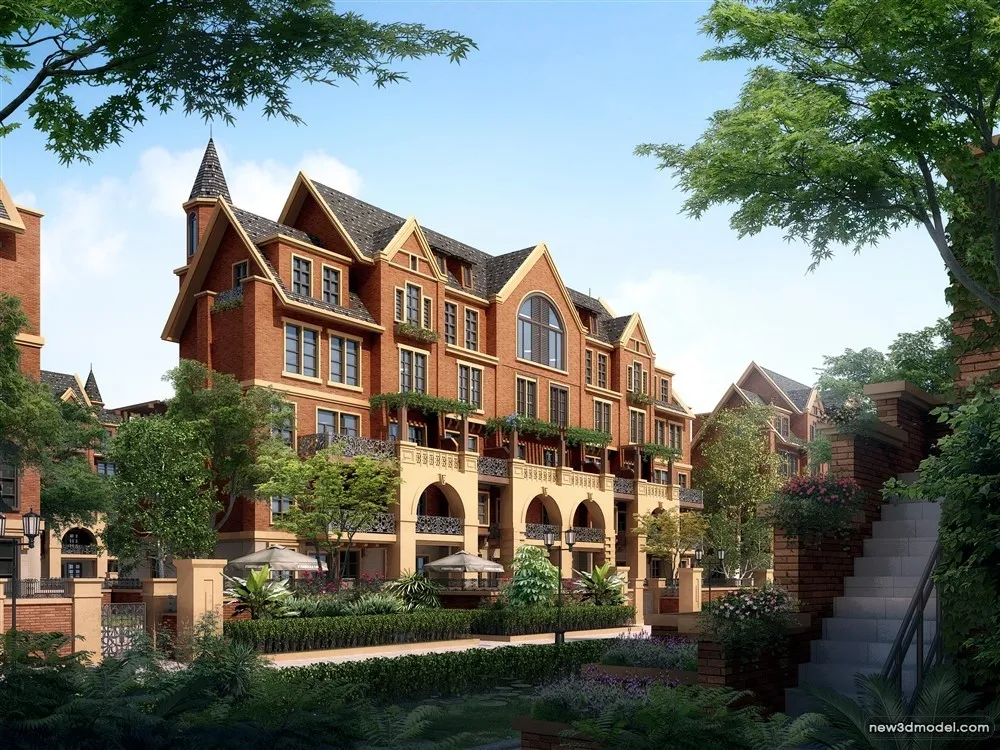 3D Models of Commercial Building – Exterior 3D Scenes – 988 – VRAY