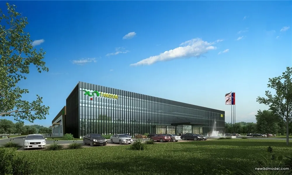 3D Models of Commercial Building – Exterior 3D Scenes – 991 – VRAY