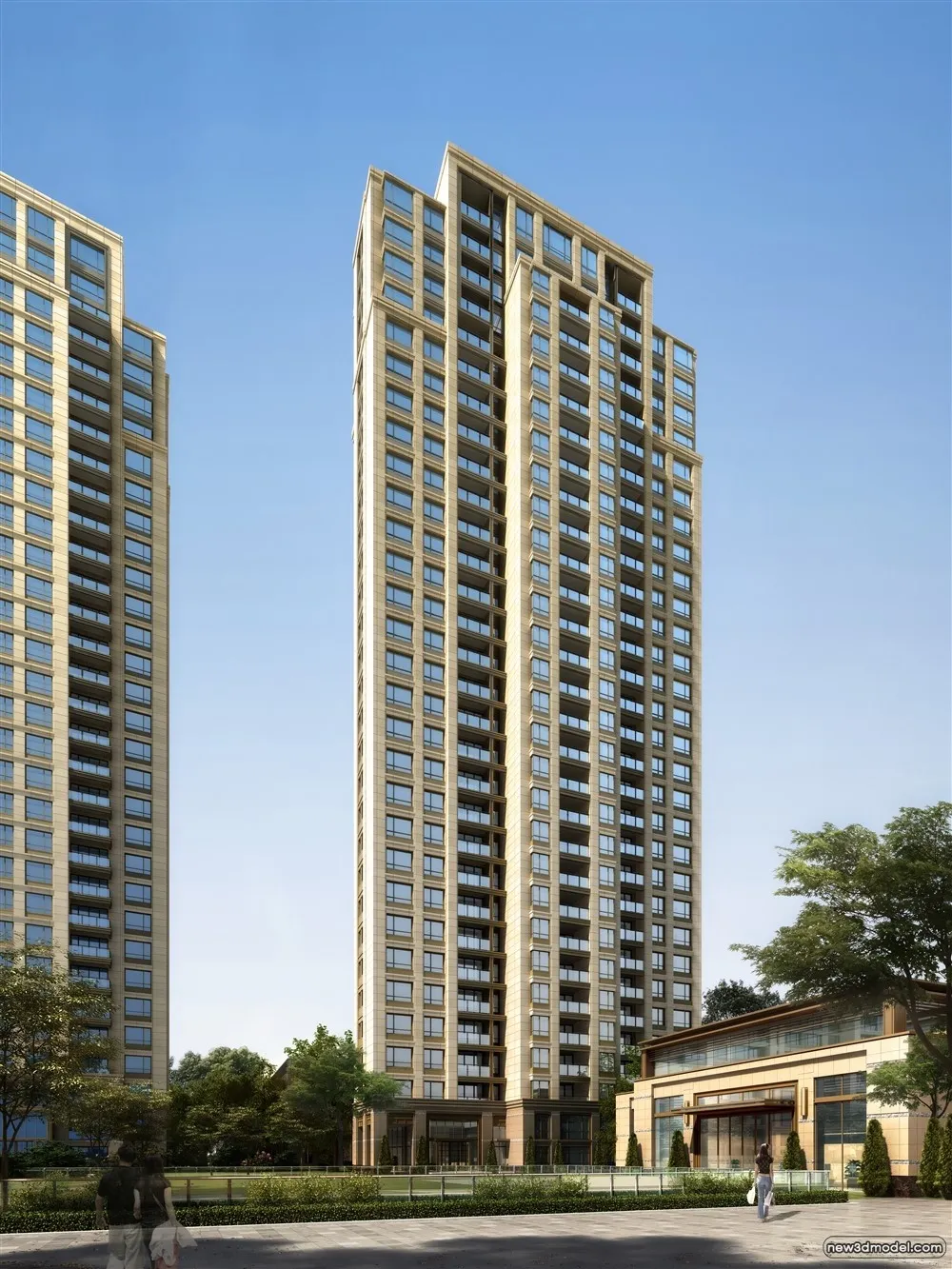 3D Models of Commercial Building – Exterior 3D Scenes – 992 – VRAY