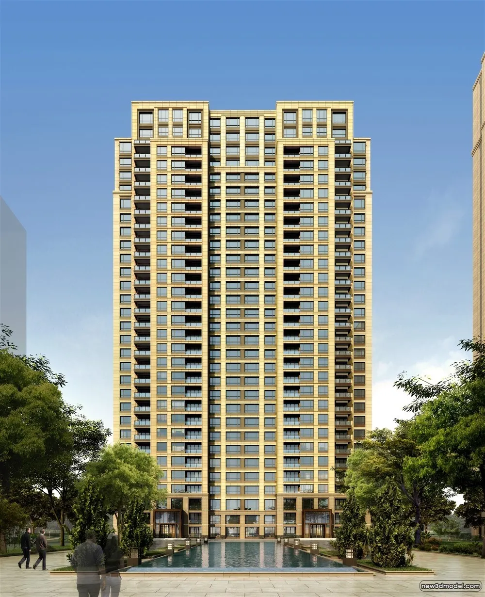 3D Models of Commercial Building – Exterior 3D Scenes – 993 – VRAY