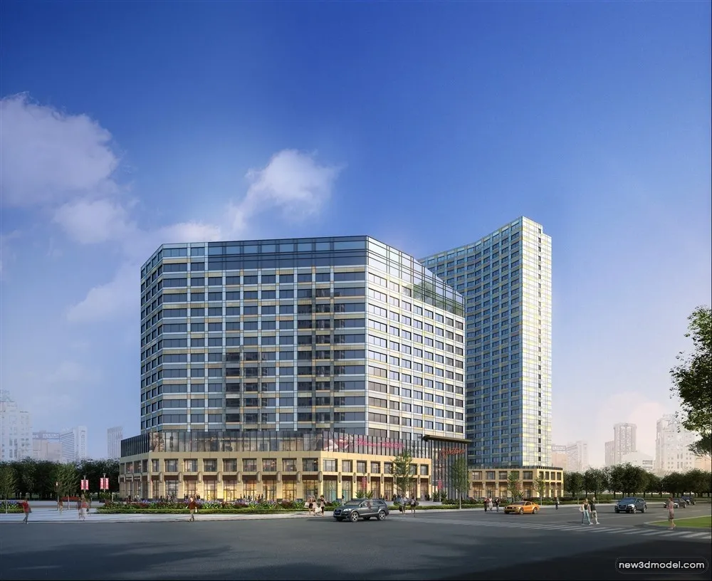 3D Models of Commercial Building – Exterior 3D Scenes – 994 – VRAY