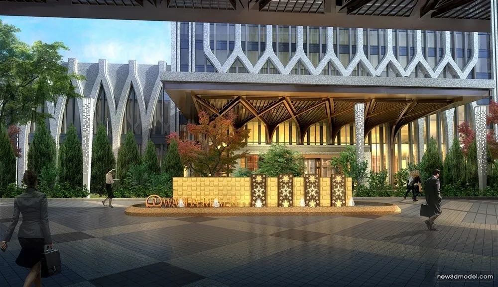 3D Models of Commercial Building – Exterior 3D Scenes – 998 – VRAY