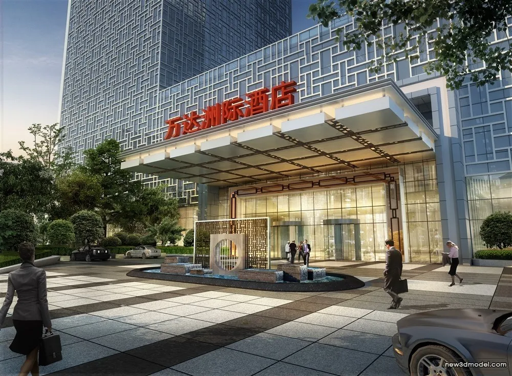 3D Models of Commercial Building – Exterior 3D Scenes – 999 – VRAY