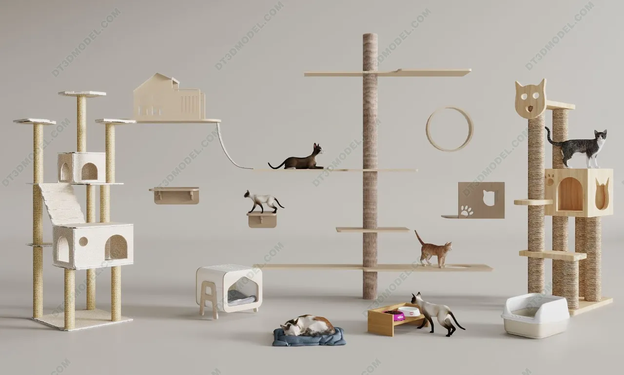 3D Models of Decoration for pet – 010 – VRAY